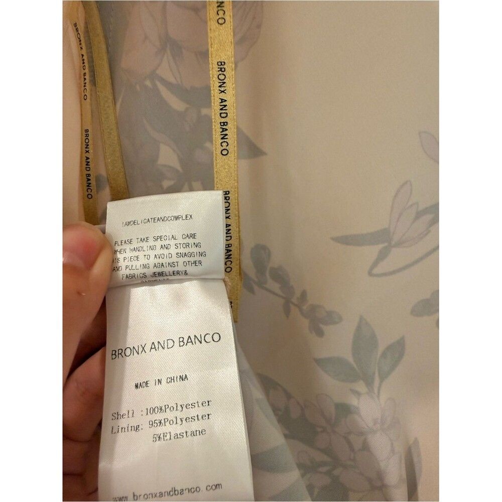 NEW BRONX BANCO Magnolia Rosie Off-Shoulder Floral Column wedding guest Gown - Picture 12 of 13